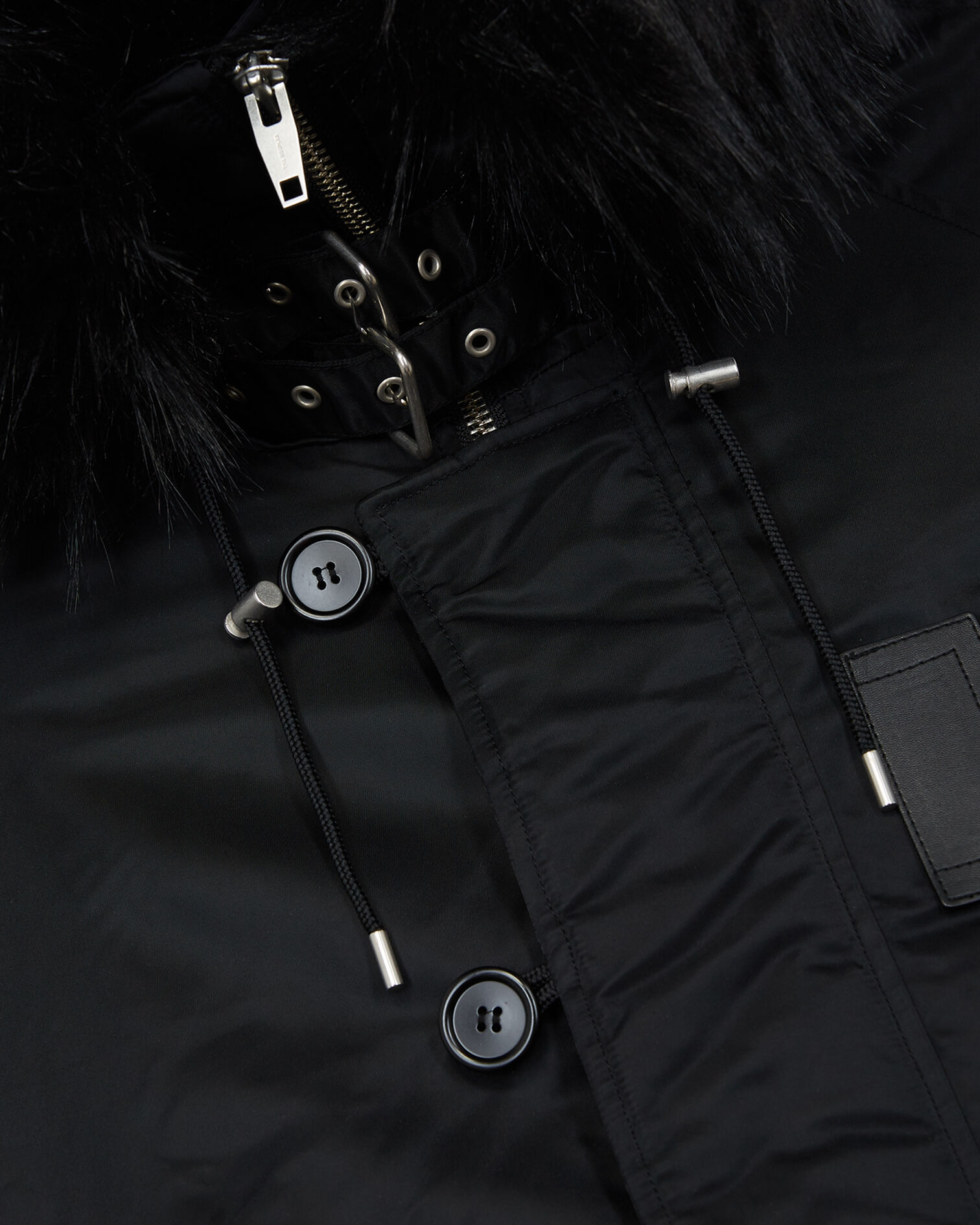 Parka longue noire, BLACK, hi-res image number null