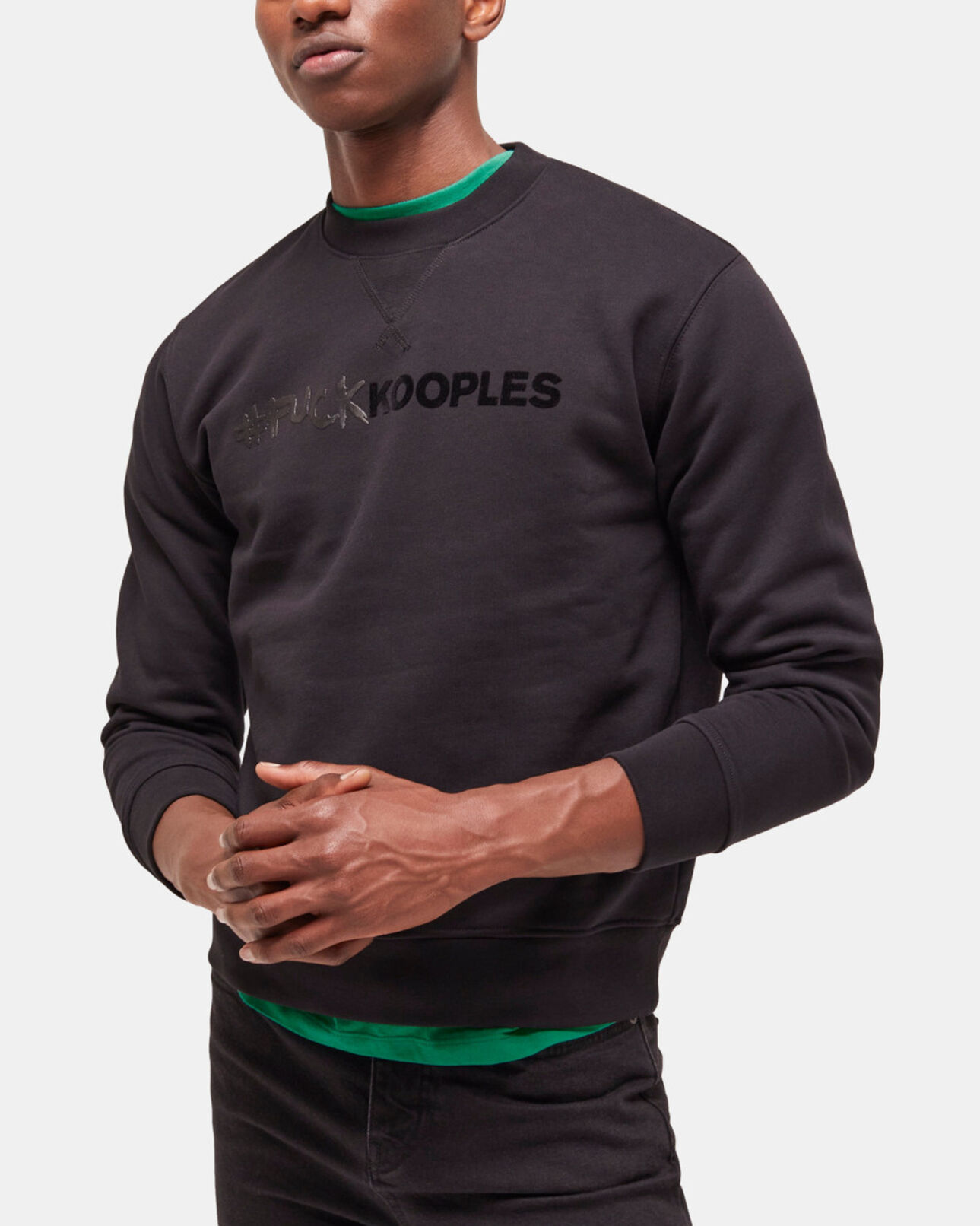 The Kooples HOMBRE BLACK sudadera logotipo negra