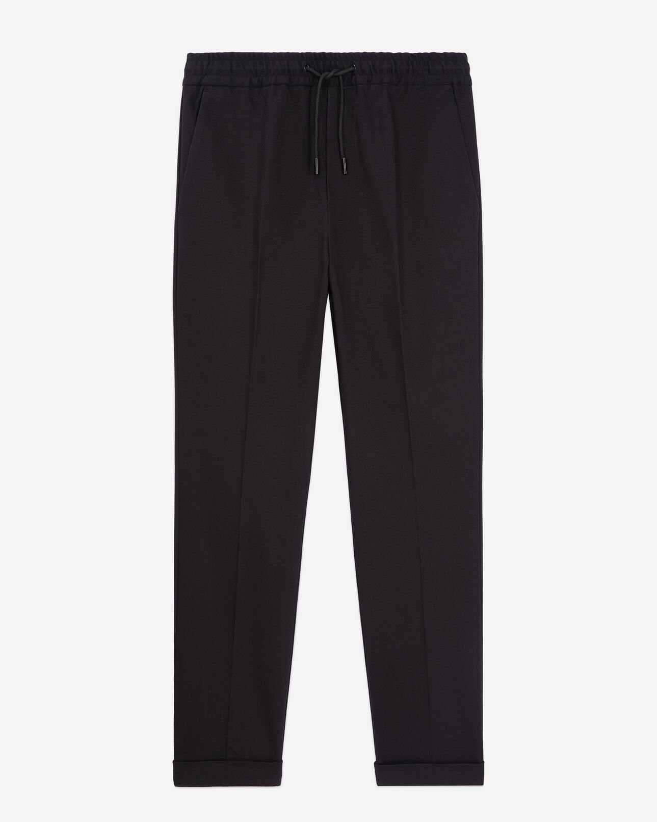 The Kooples HOMME BLACK pantalon noir en coton