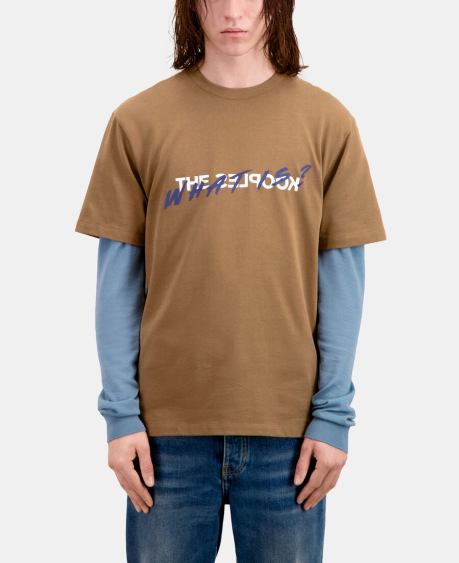 The Kooples HOMME BROWN-BEIGE t-shirt homme what is camel