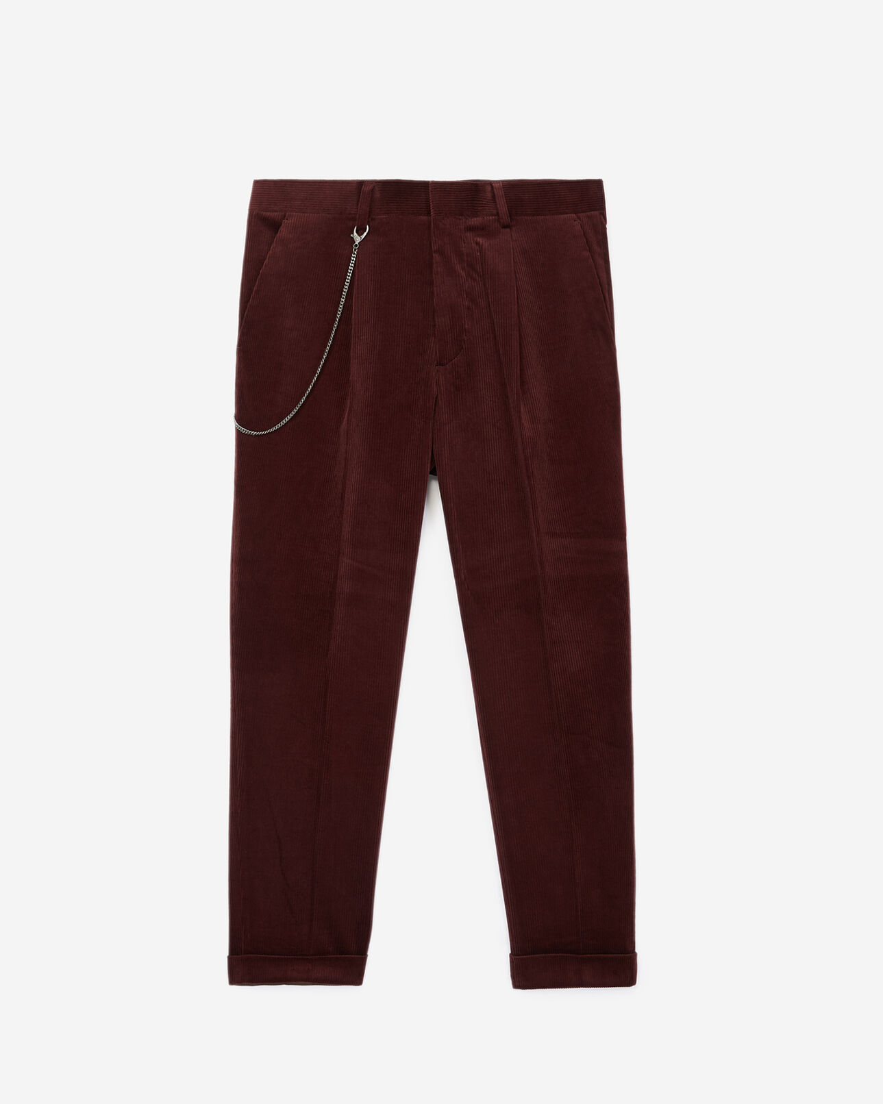 The Kooples HOMME BURGUNDY pantalon velours côtelé bordeaux