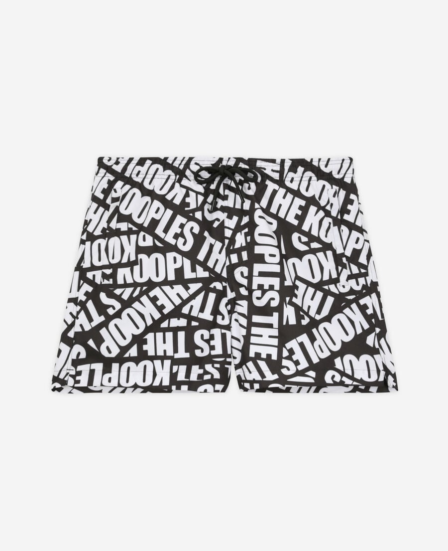 The Kooples HERREN BLACK badeshorts mit logo-tape