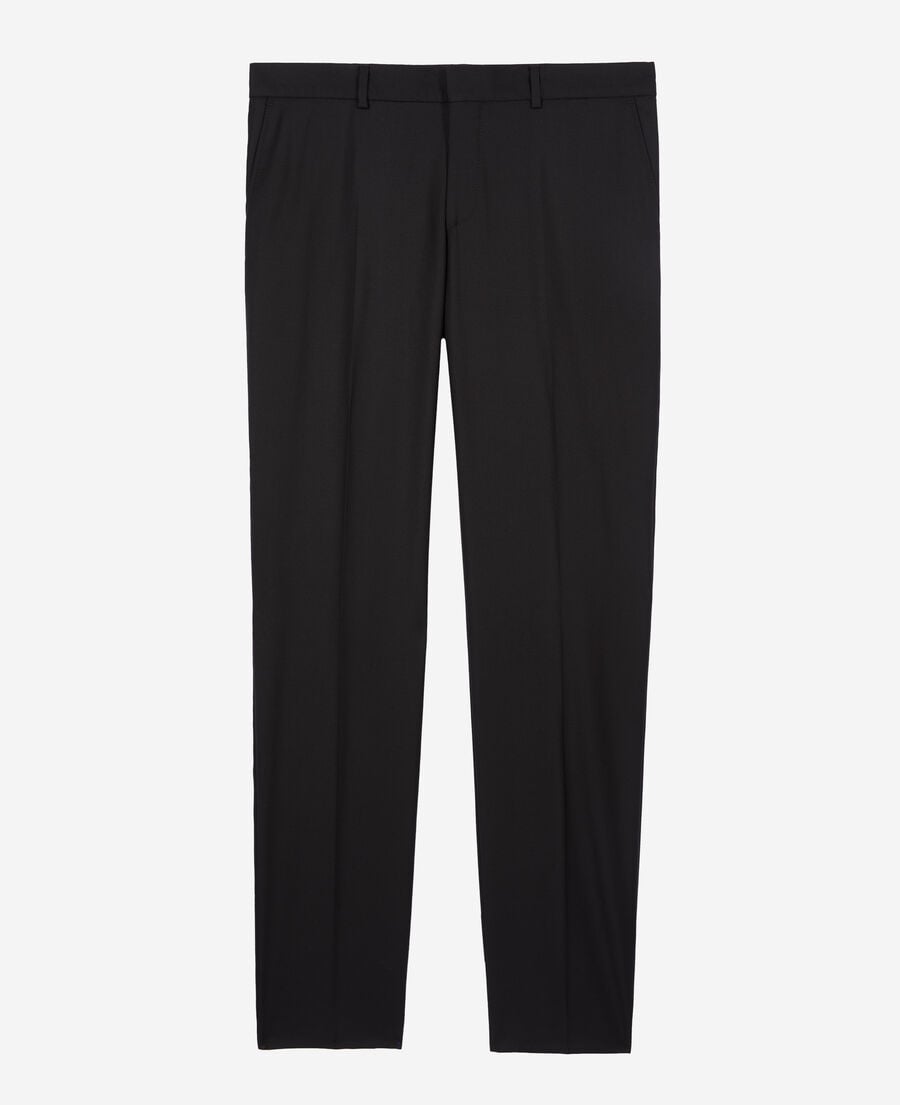 The Kooples MEN BLACK super 100s black wool suit pants
