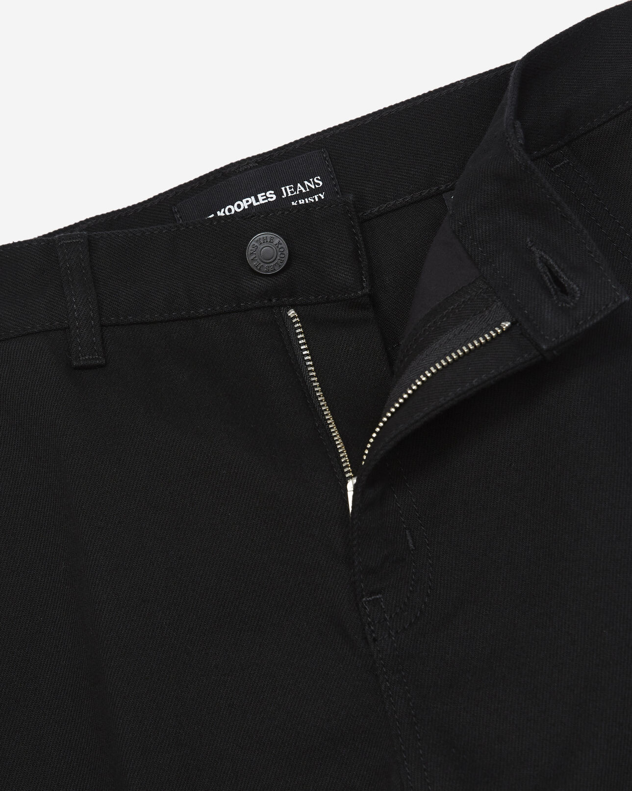 The Kooples DAMEN BLACK DENIM jeans schwarz gerade seitentaschen