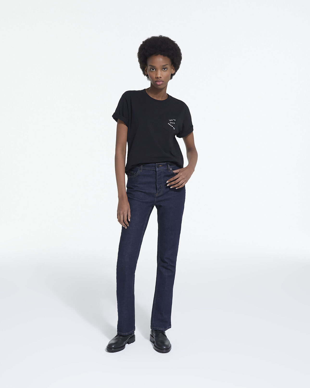 The Kooples FEMME BLACK t-shirt sérigraphié noir