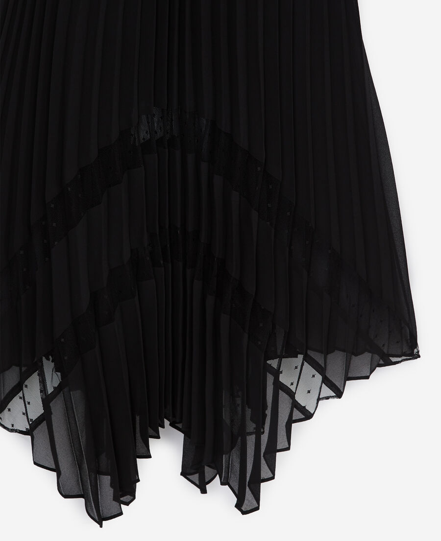long black pleated dress