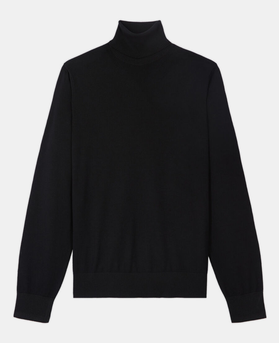 black merino sweater