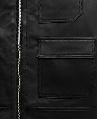 The Kooples MEN BLACK black leather jacket