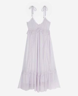 The Kooples F LIGHT PURPLE long dress with lilac ruffles