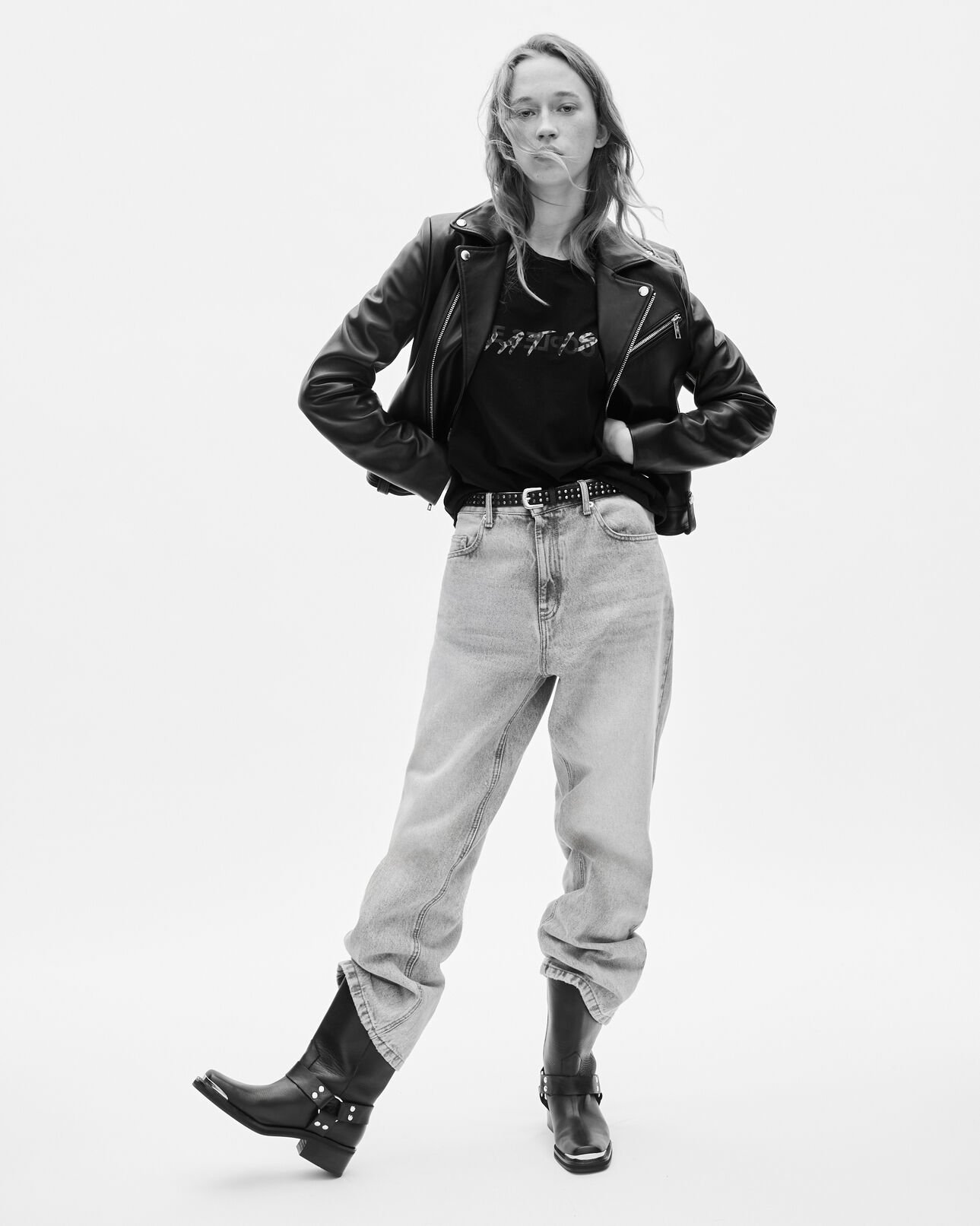 The Kooples WOMEN BROWN slim brown leather belt