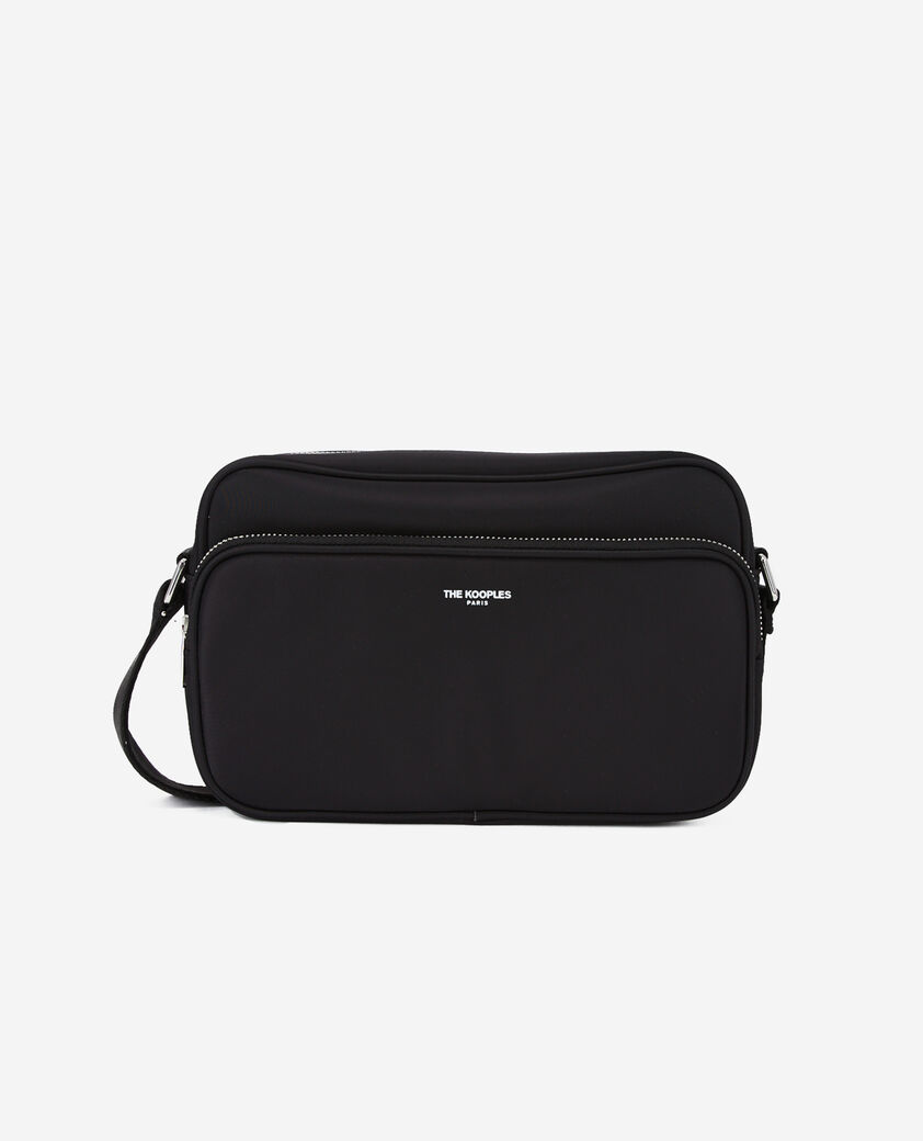 The Kooples MEN BLACK black nylon messenger bag