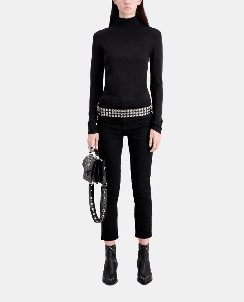 The Kooples FEMME BLACK pull noir effet pailleté