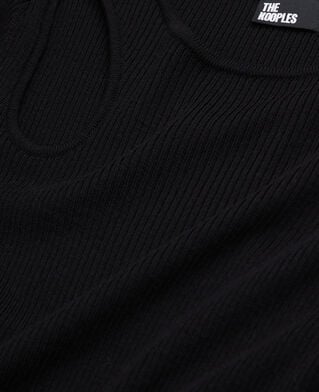 The Kooples WOMEN BLACK short black wool dress