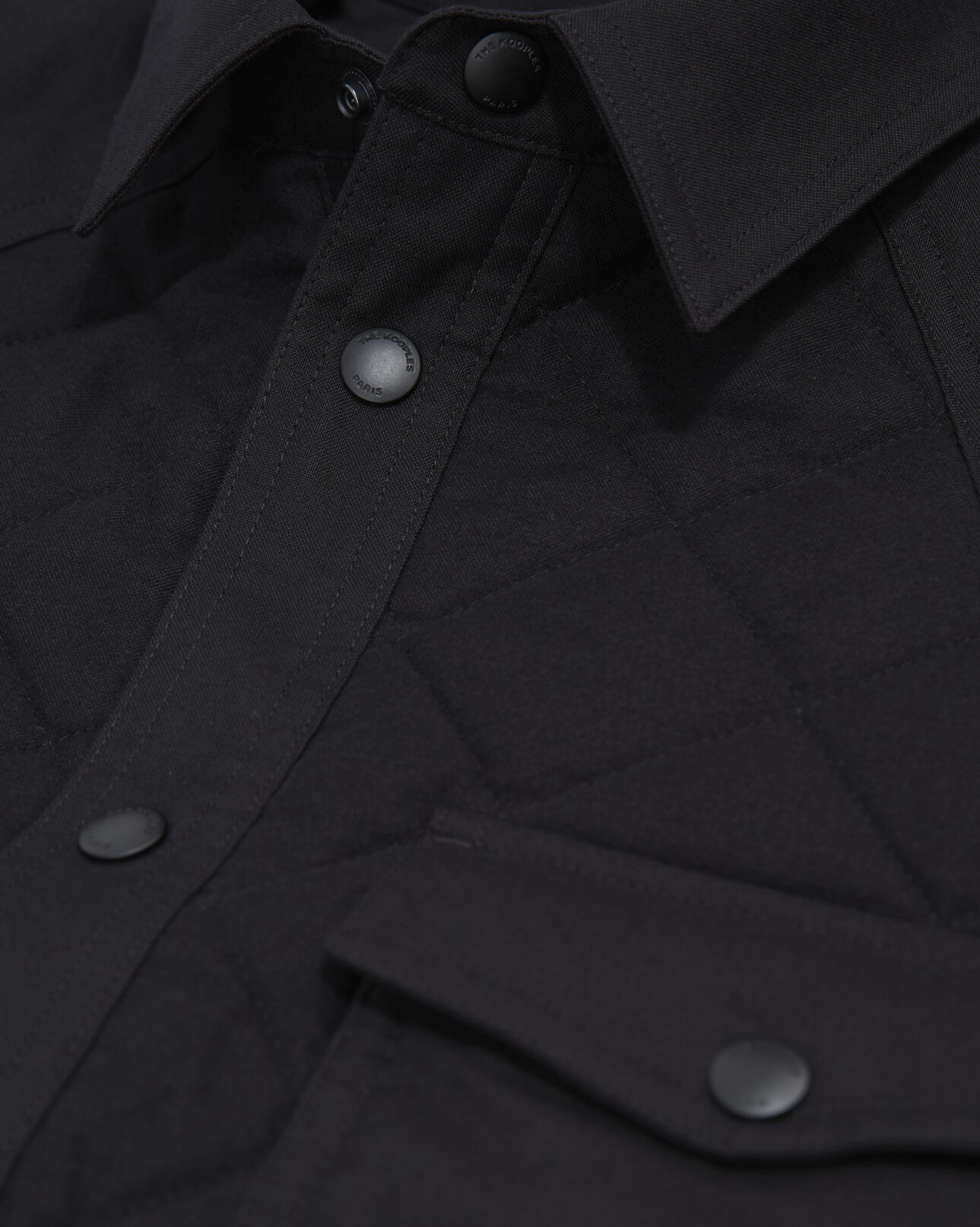 The Kooples HOMME BLACK veste technique matelassée noire poches