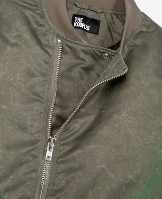 The Kooples HERREN FORET bomberjacke mit marmoreffekt in khaki