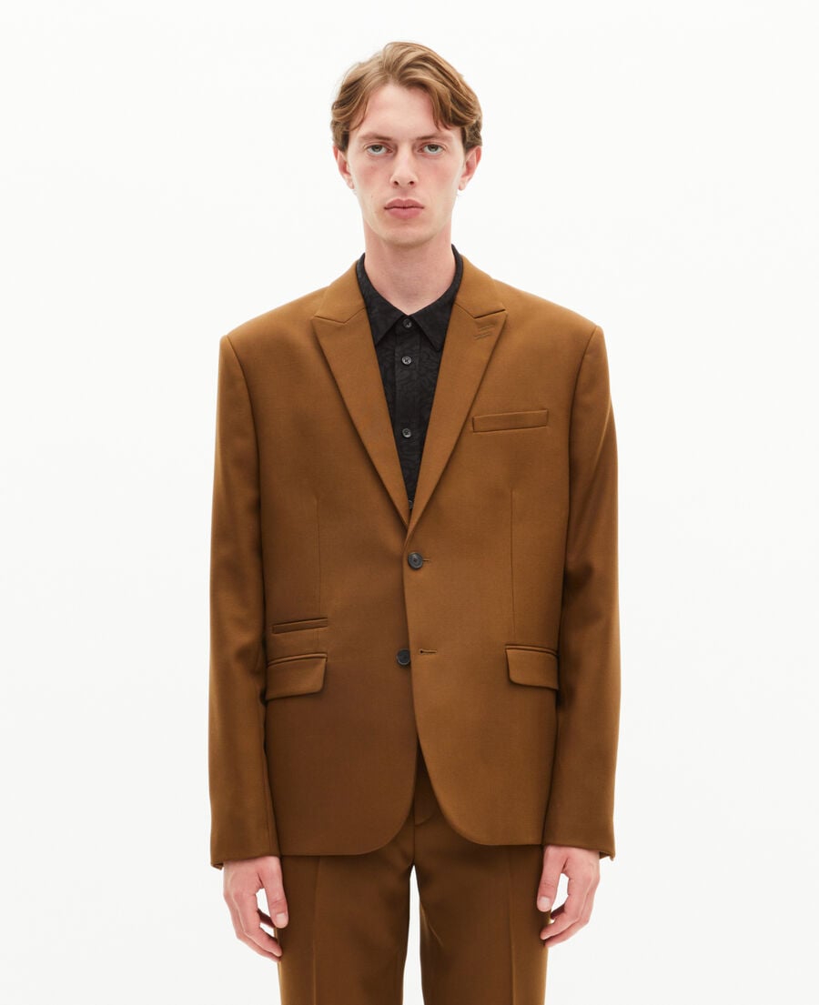 The Kooples HERREN TABACCO braune anzugjacke aus wolle