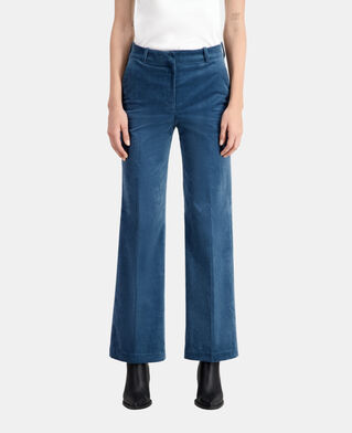 The Kooples F BLUE PETROL blue corduroy trousers