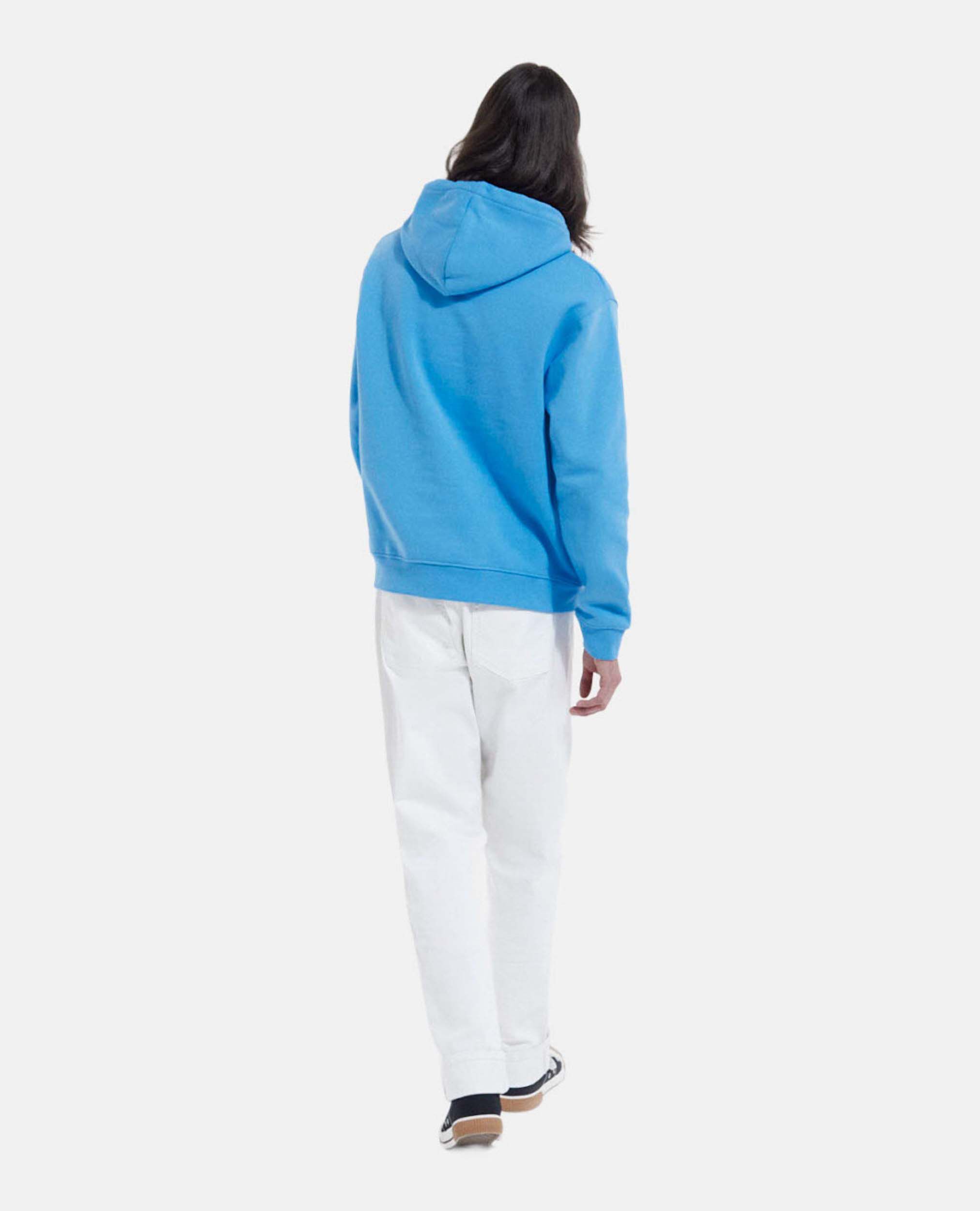 Blue cotton hoodie with faded logo The Kooples