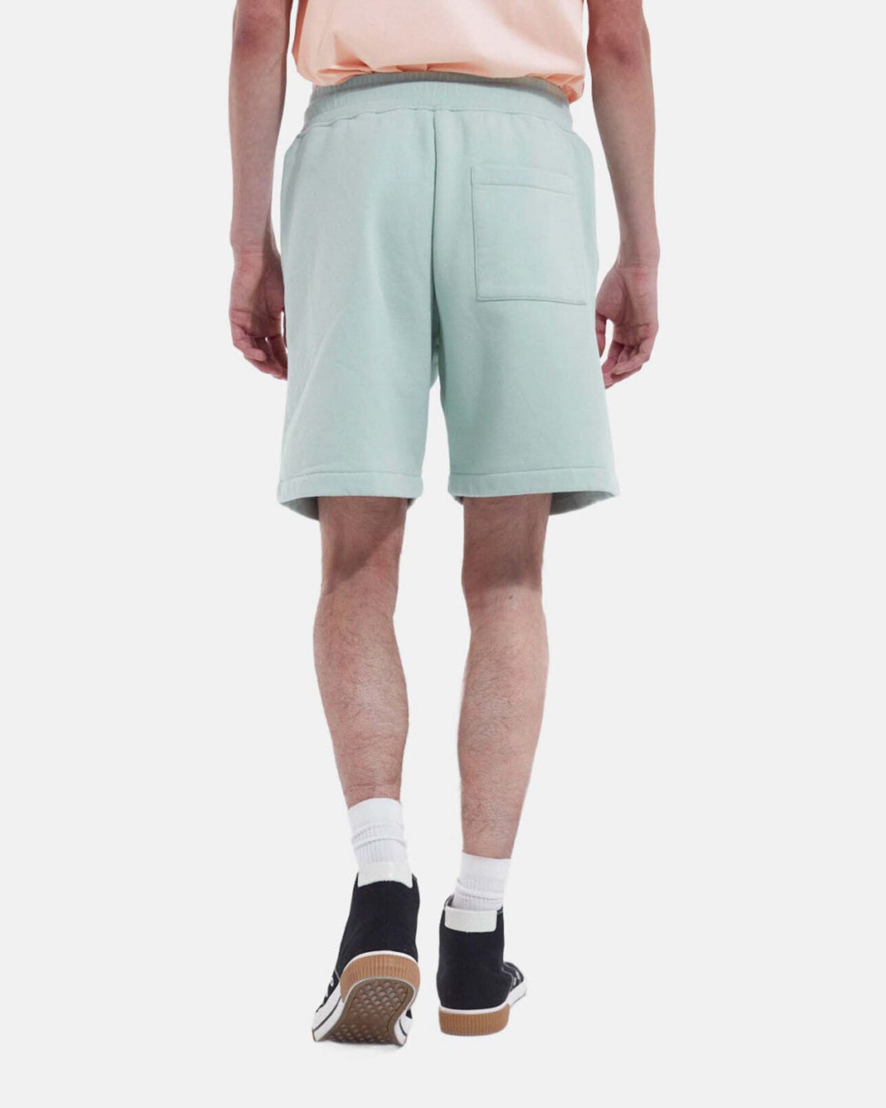 The Kooples HOMME GRIS BLEU short vert coton logo taille élastique