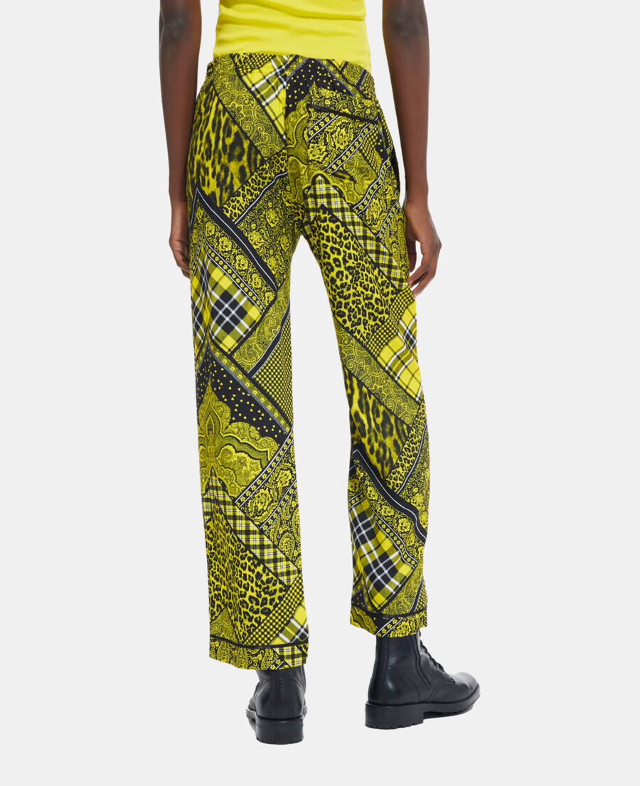 straight printed pants