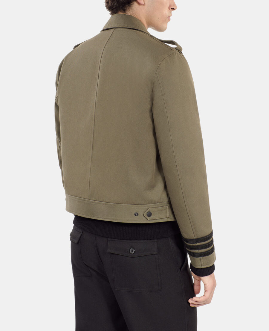 The Kooples MEN OLIVE NIGHT khaki officer-style jacket