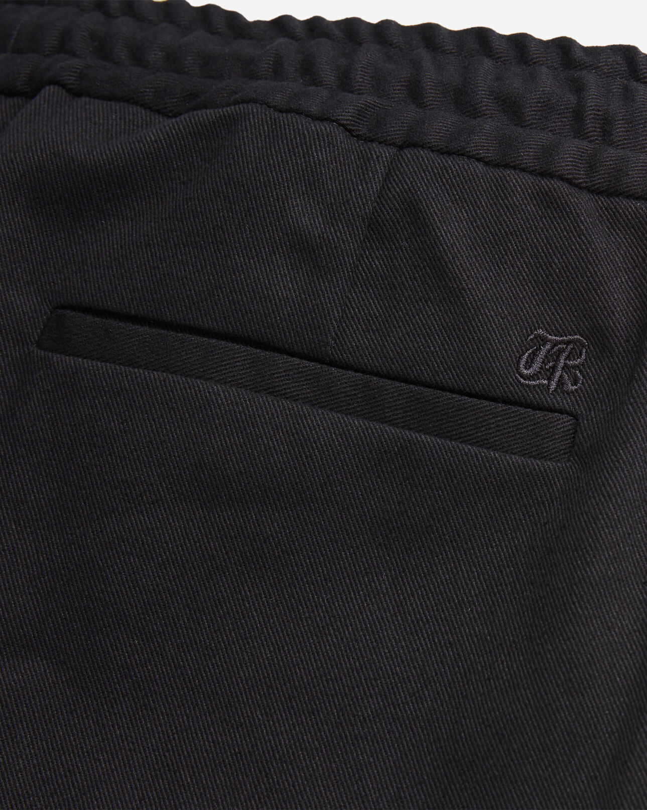 The Kooples HOMME BLACK pantalon noir en coton