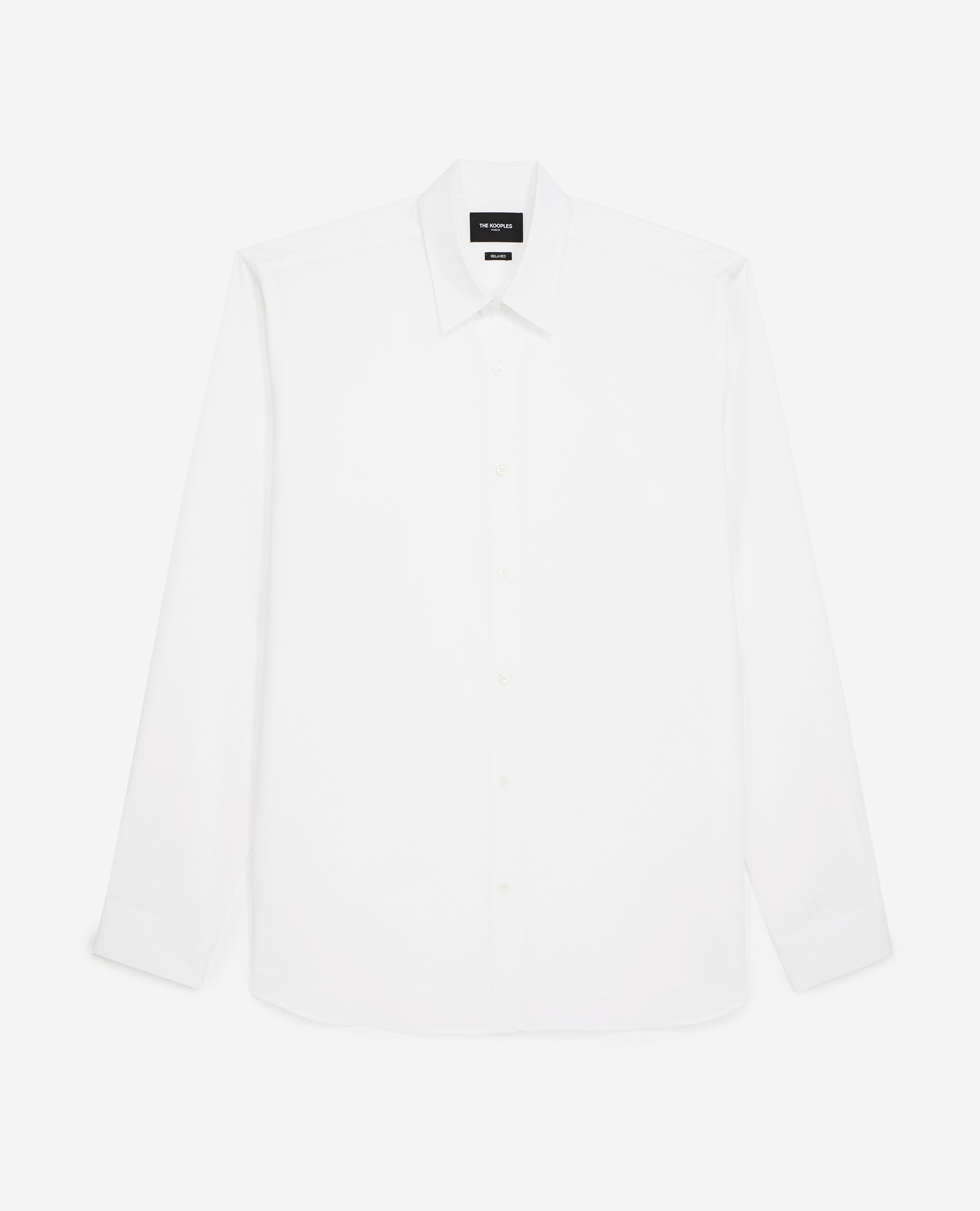 Camisa fluida blanca manga larga, WHITE, hi-res image number null