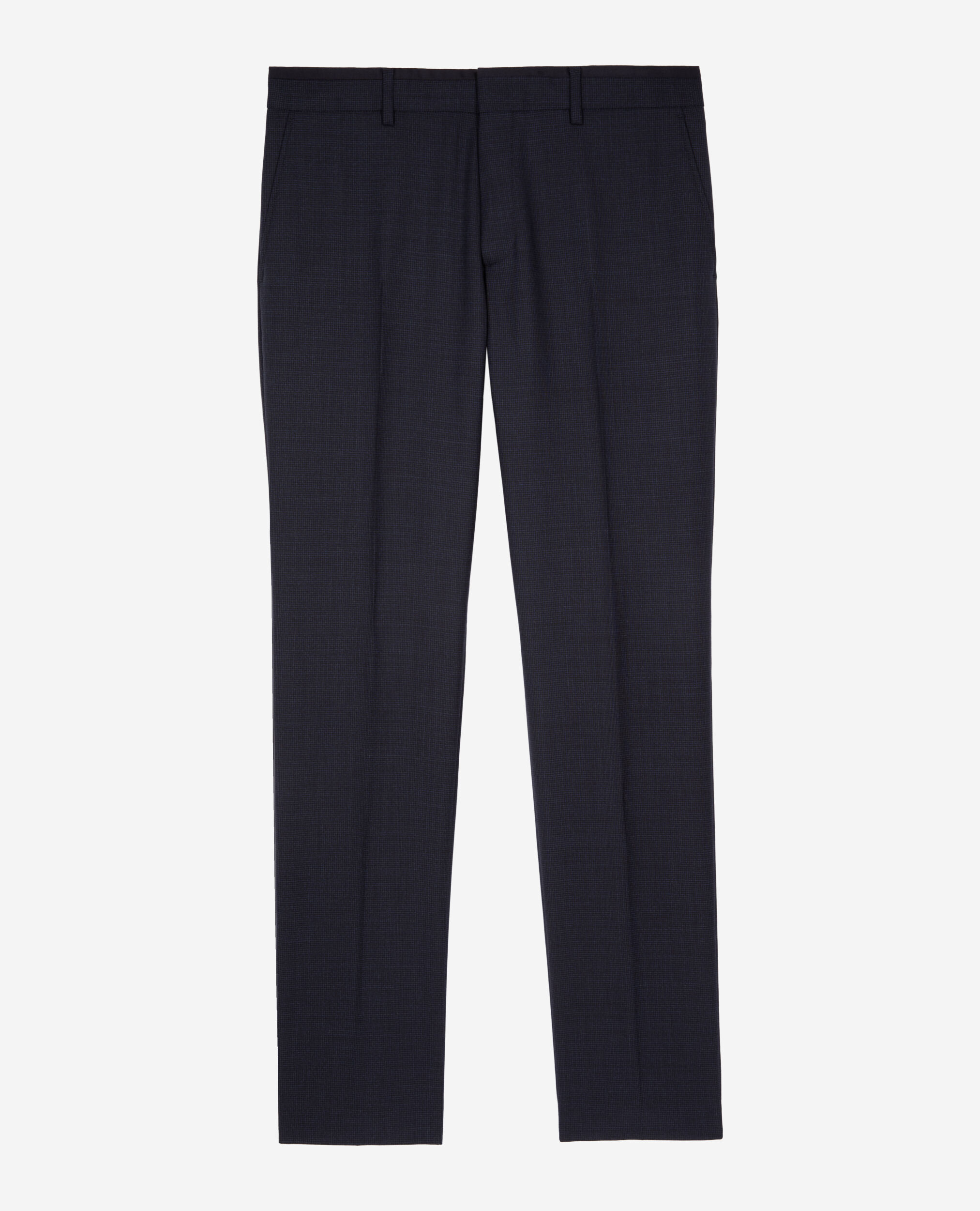 Blue houndstooth suit pants, NAVY, hi-res image number null