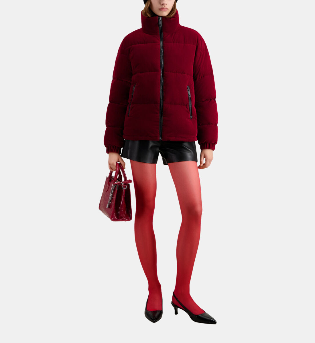 Next velvet puffer best sale coat