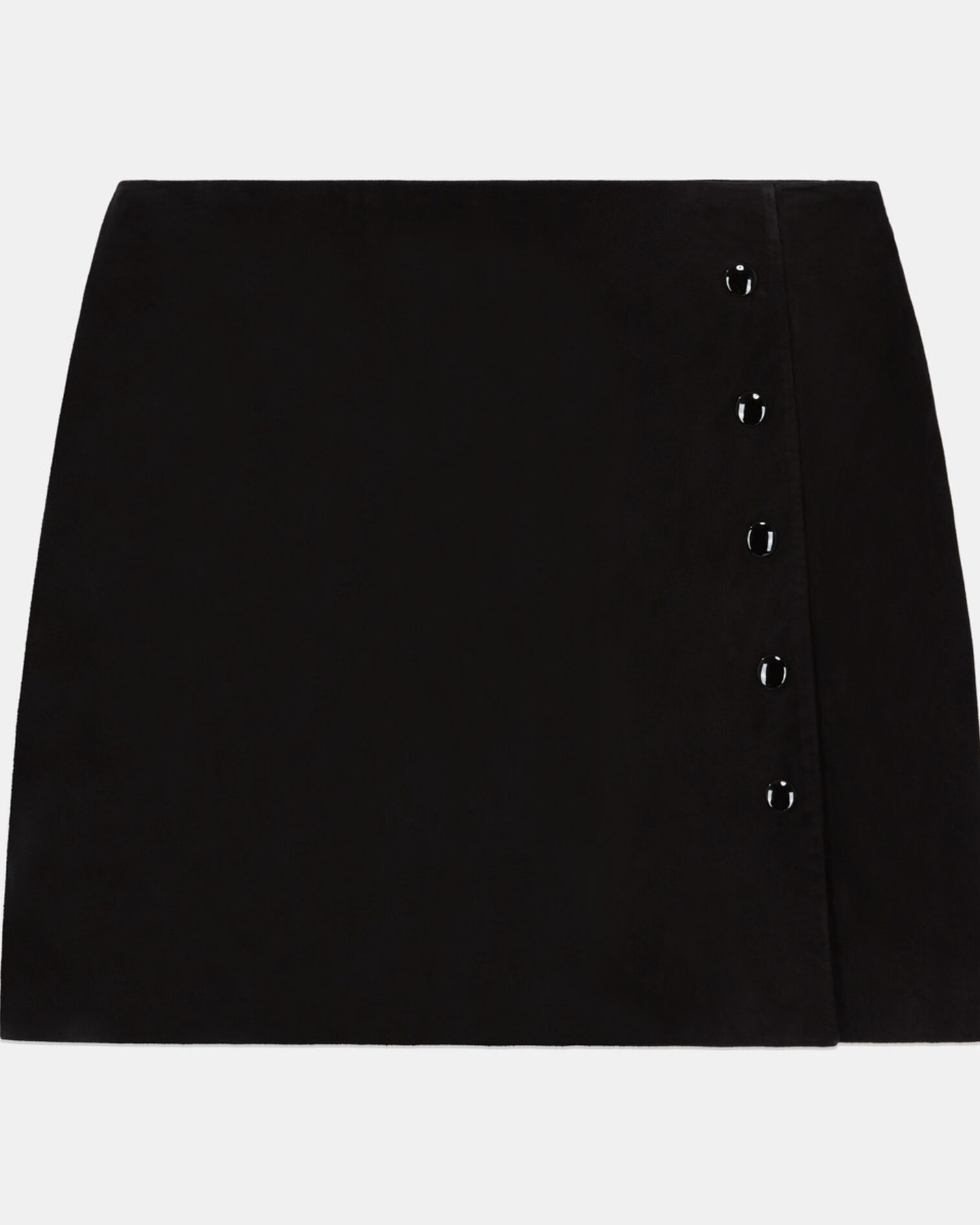 Jupe courte en cuir noire, BLACK, hi-res image number null