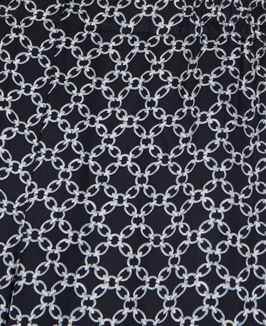 The Kooples WOMEN BLACK WHITE printed trousers