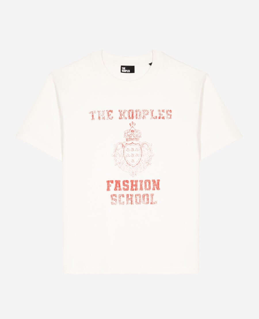 The Kooples FEMME ECRU t-shirt avec sérigraphie écru