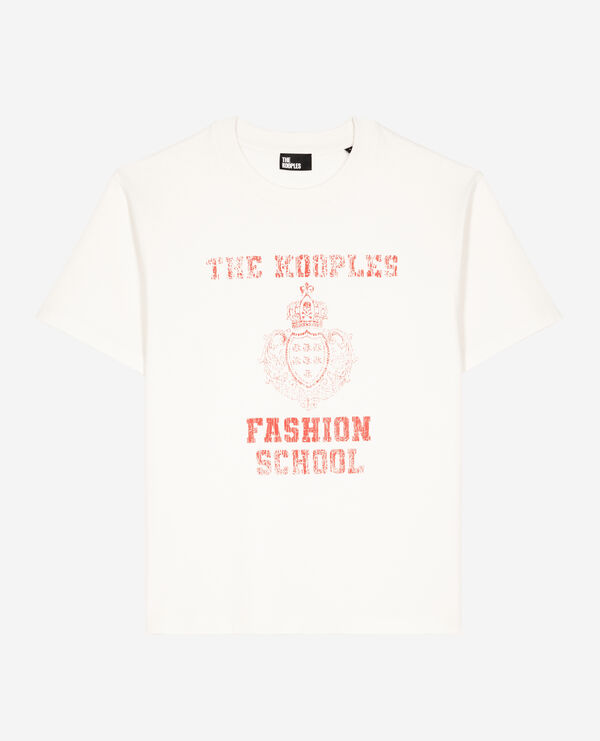 The Kooples FEMME ECRU t-shirt avec sérigraphie écru