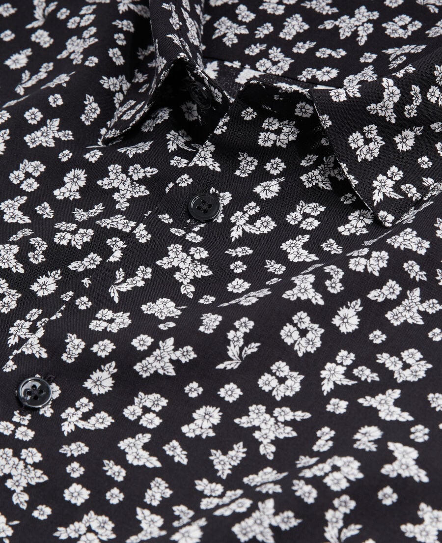 The Kooples H BLACK-ECRU printed shirt