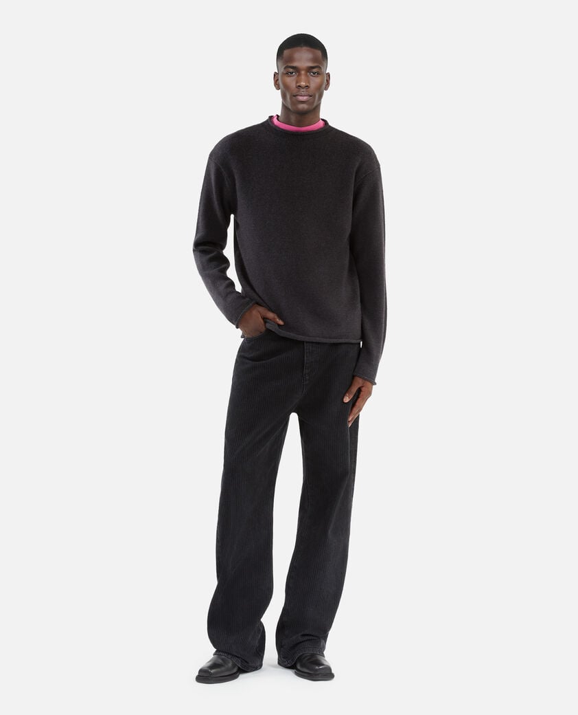 The Kooples MEN MIDDLE GREY MEL grey wool sweater