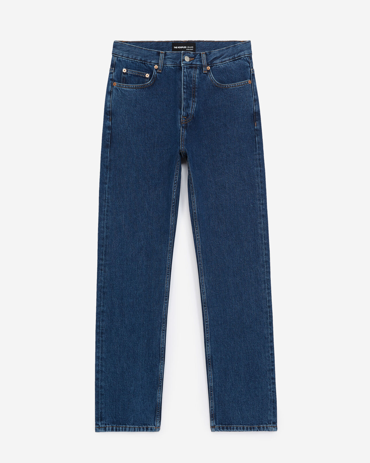The Kooples HOMME BLEU INDIGO jean brut bleu foncé coupe droite