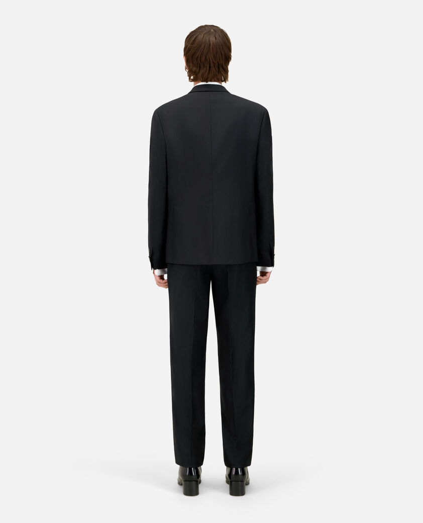 The Kooples HERREN BLACK schwarzes wollsakko mit einstecktuch 