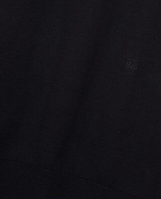 The Kooples HOMME BLACK polo en maille col zippé noir