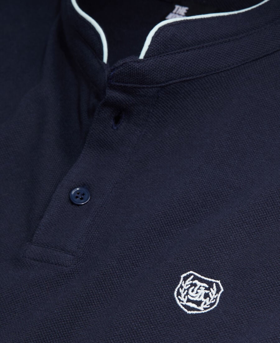 The Kooples H NAVY navy blue cotton polo t-shirt