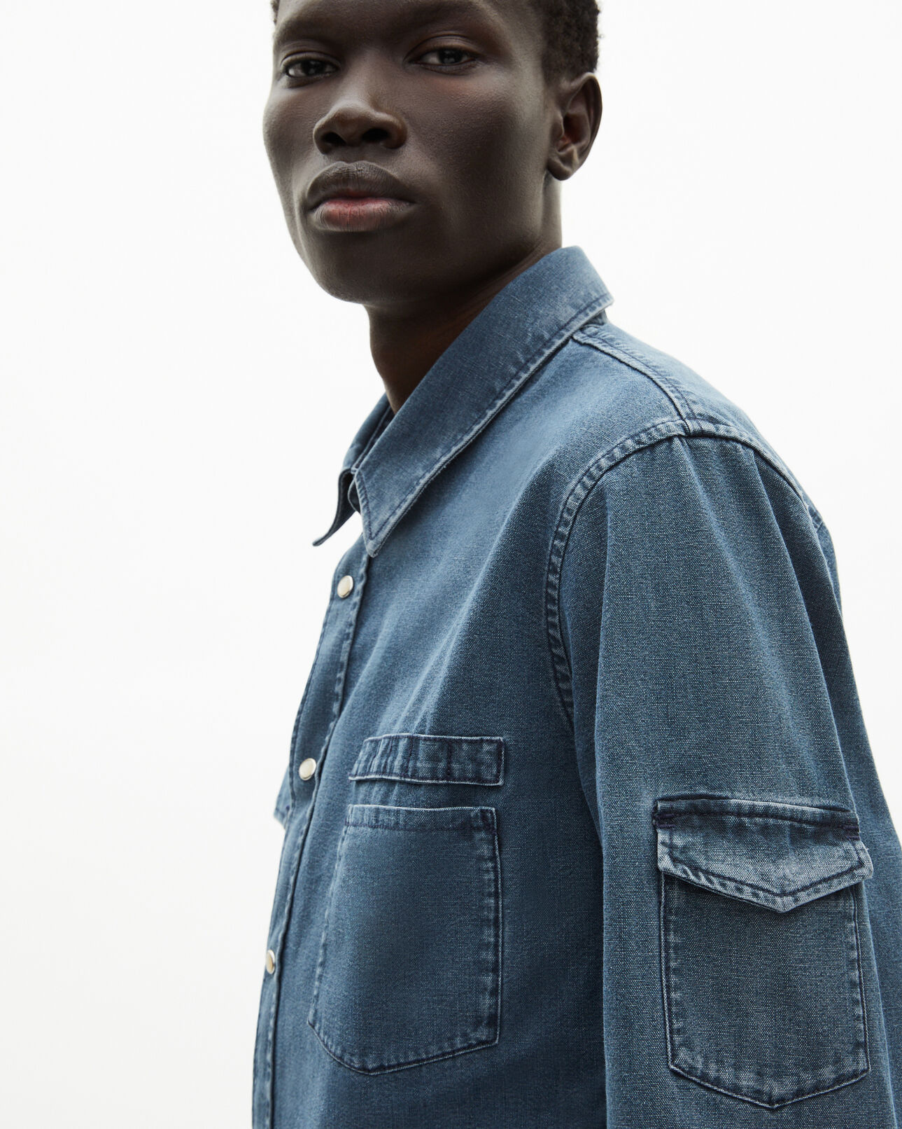 The Kooples MEN STORM long-sleeved denim shirt
