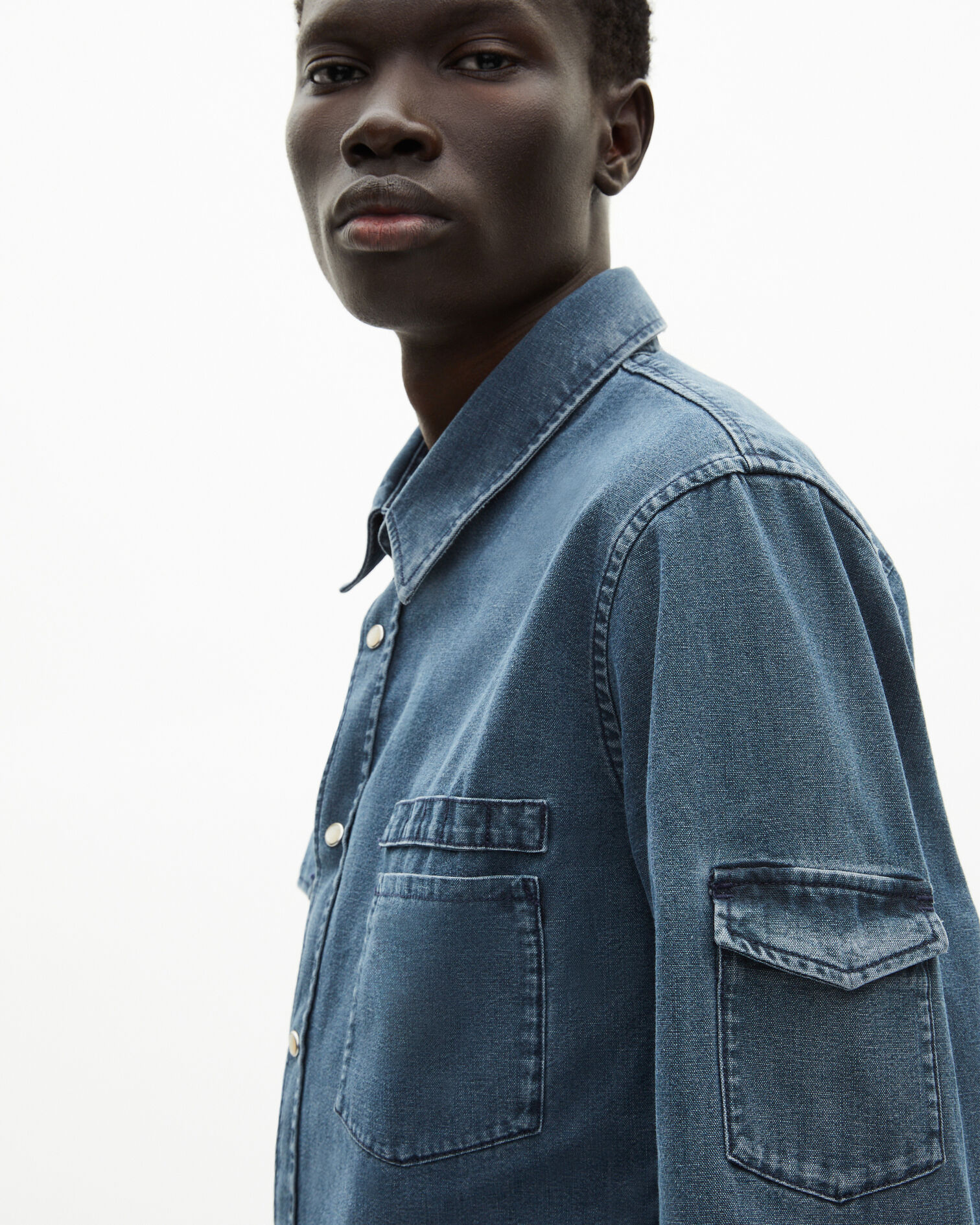 Long-sleeved denim shirt, STORM, hi-res image number null