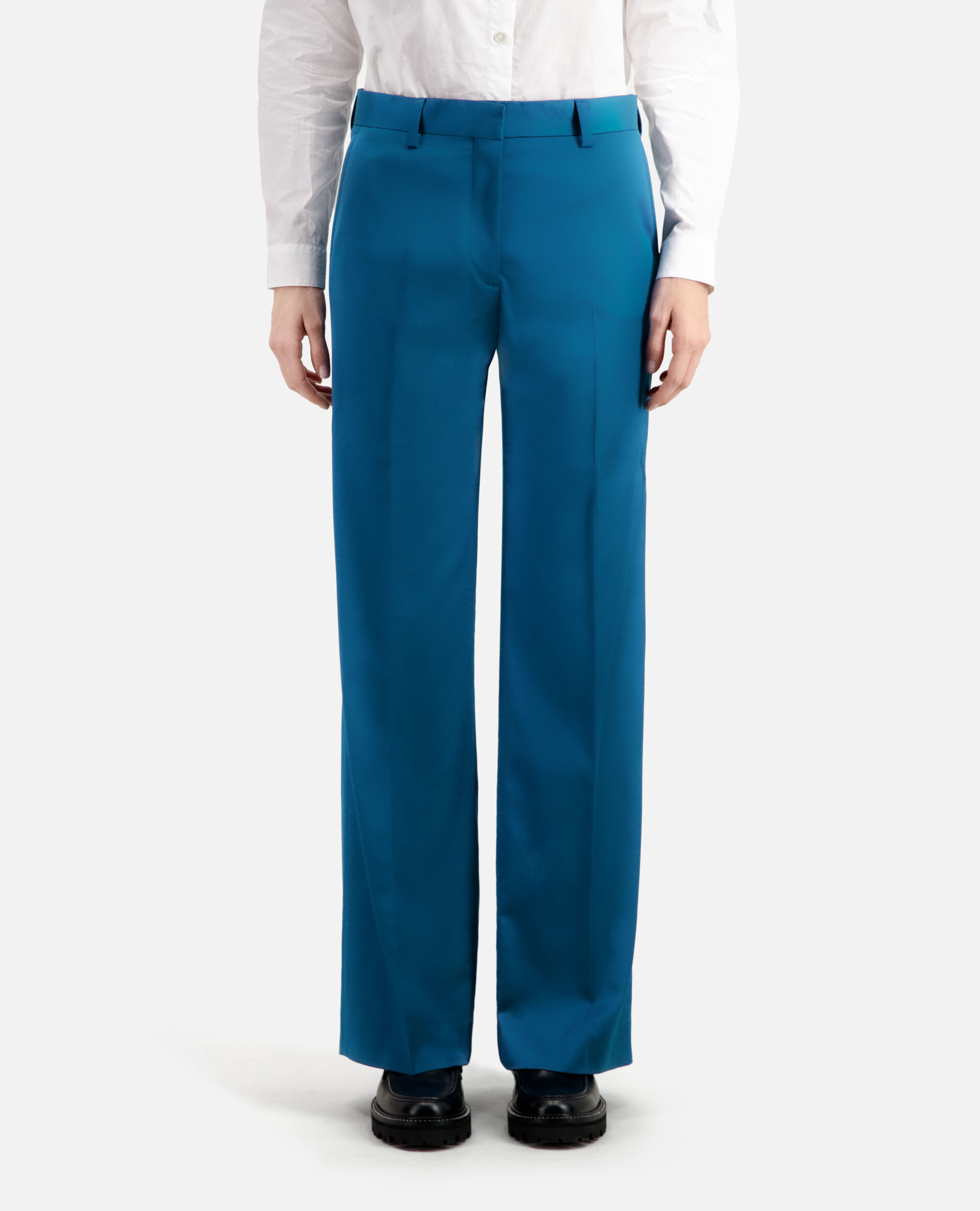 Satin Cropped Pants in Blue – Szua Store