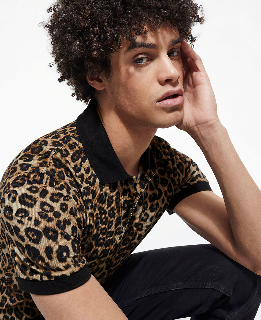 leopard print polo