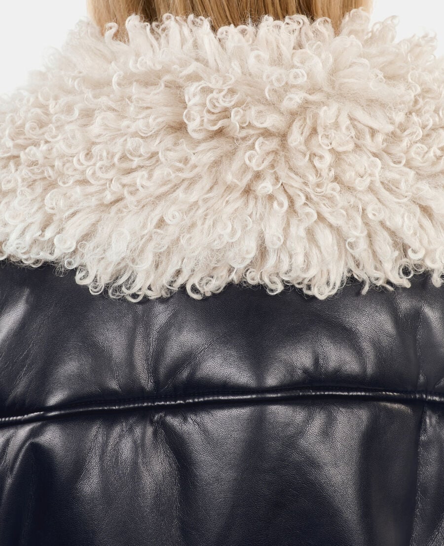 The Kooples WOMEN BLACK black leather-effect jacket