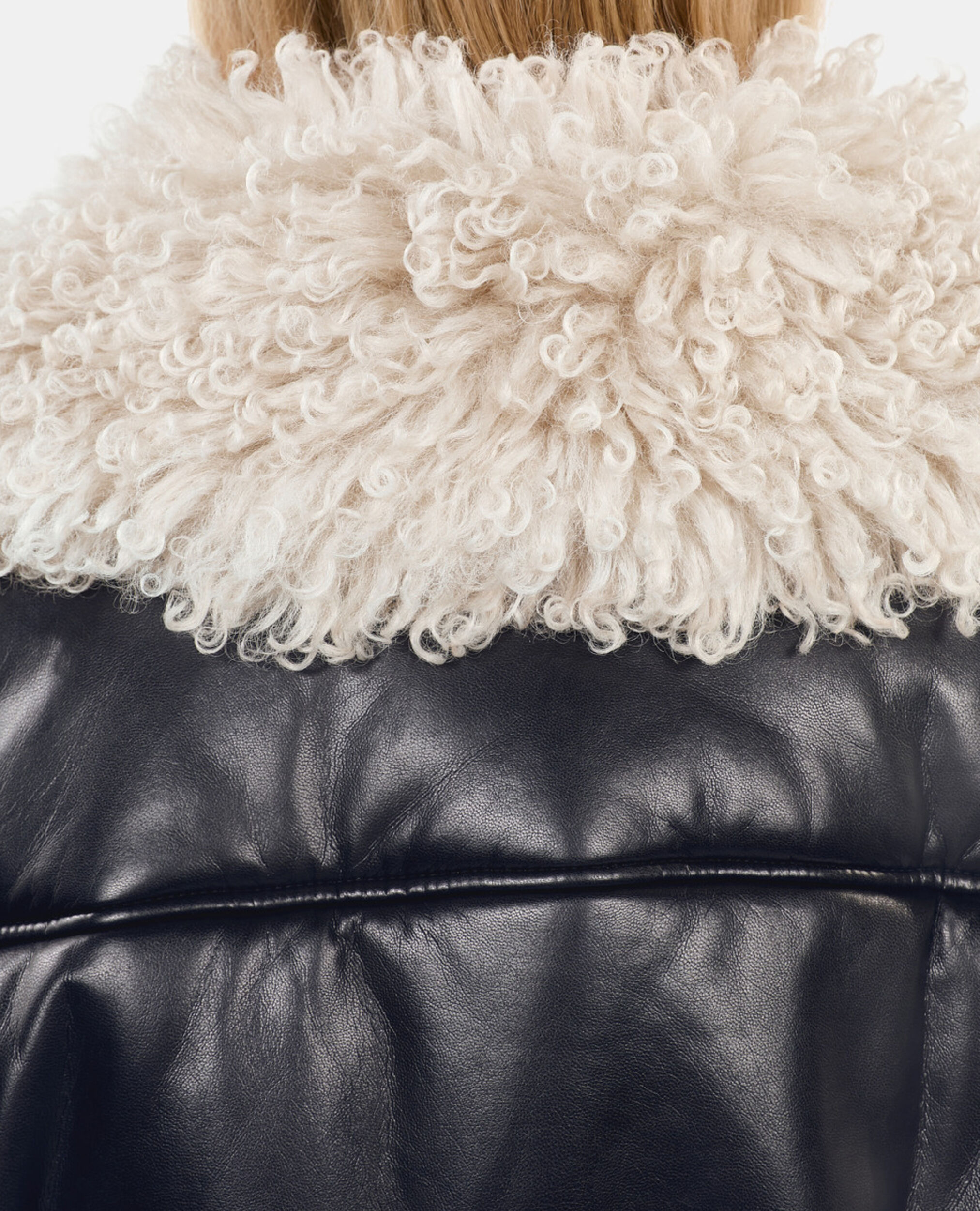 Black leather-effect jacket, BLACK, hi-res image number null