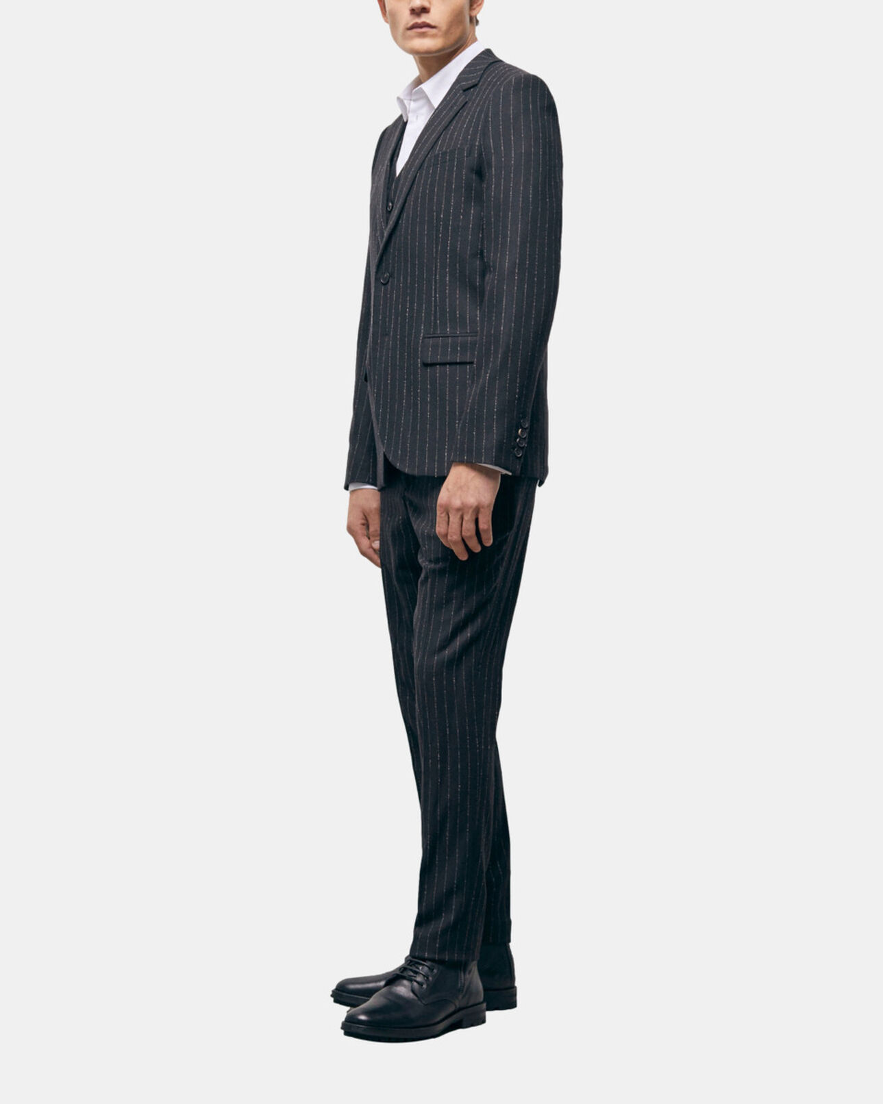 The Kooples MEN BLACK WHITE striped suit jacket