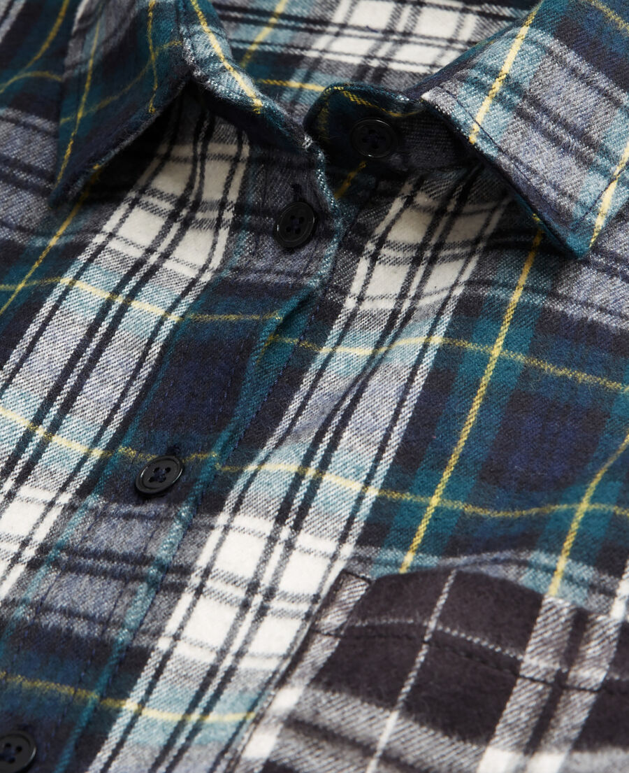 chemise col classique à carreaux