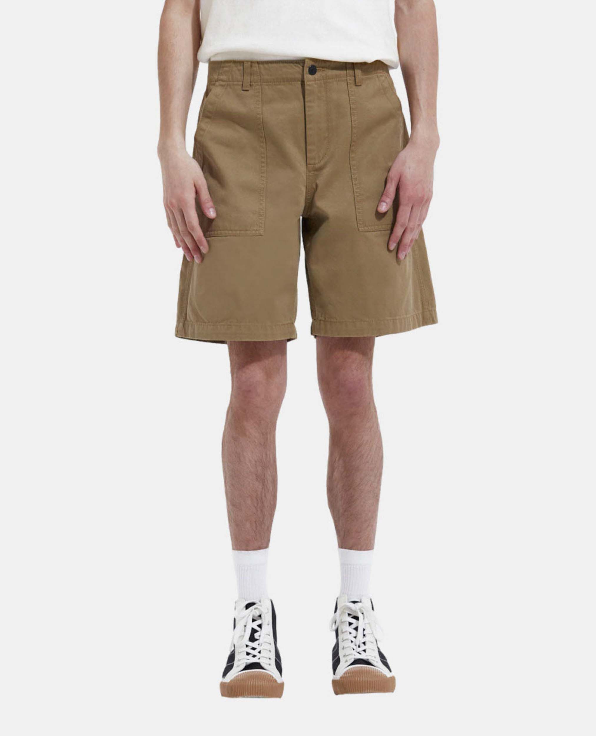 Long beige cotton shorts with four pockets The Kooples UK