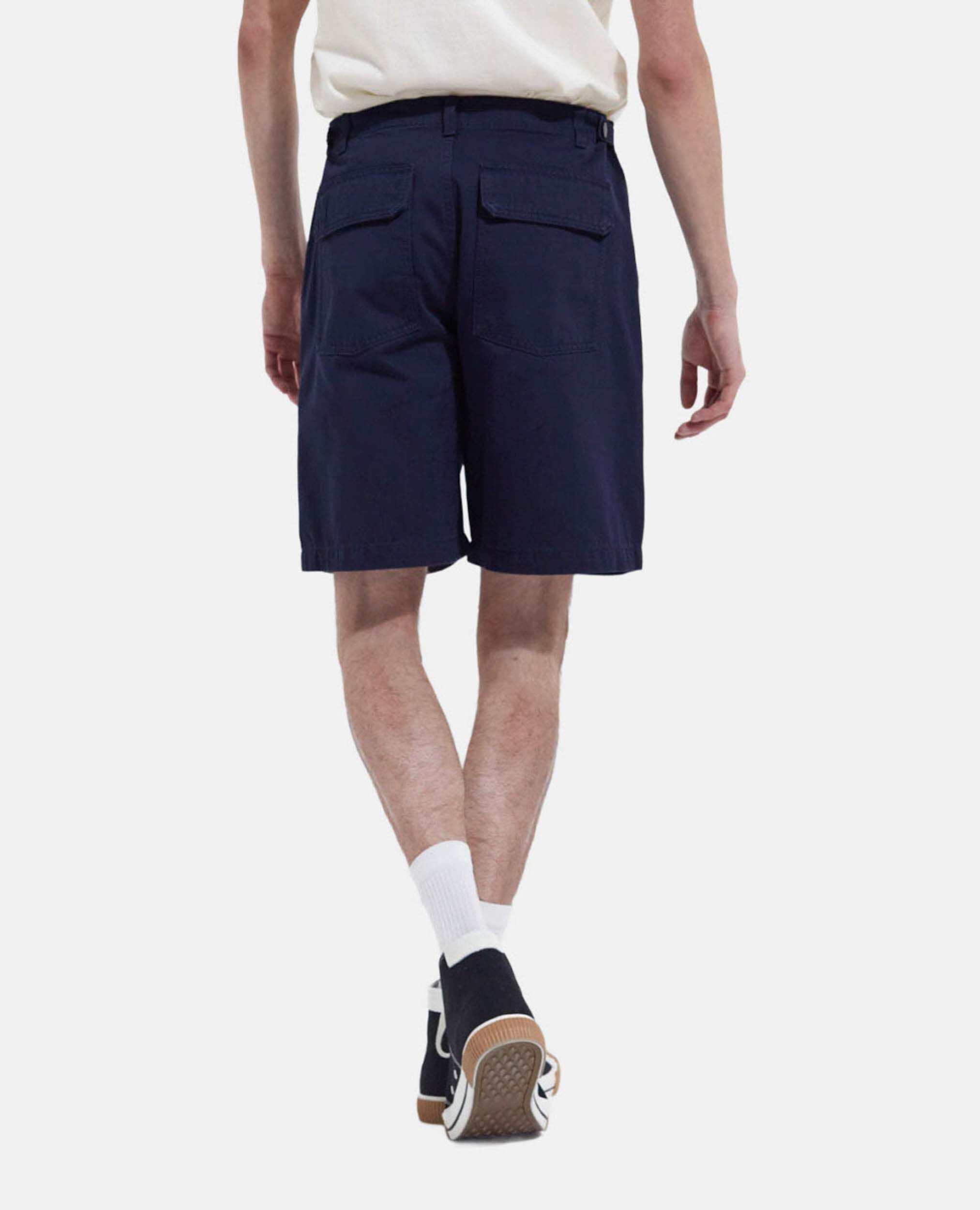 Short marine coton long quatre poches, NAVY, hi-res image number null