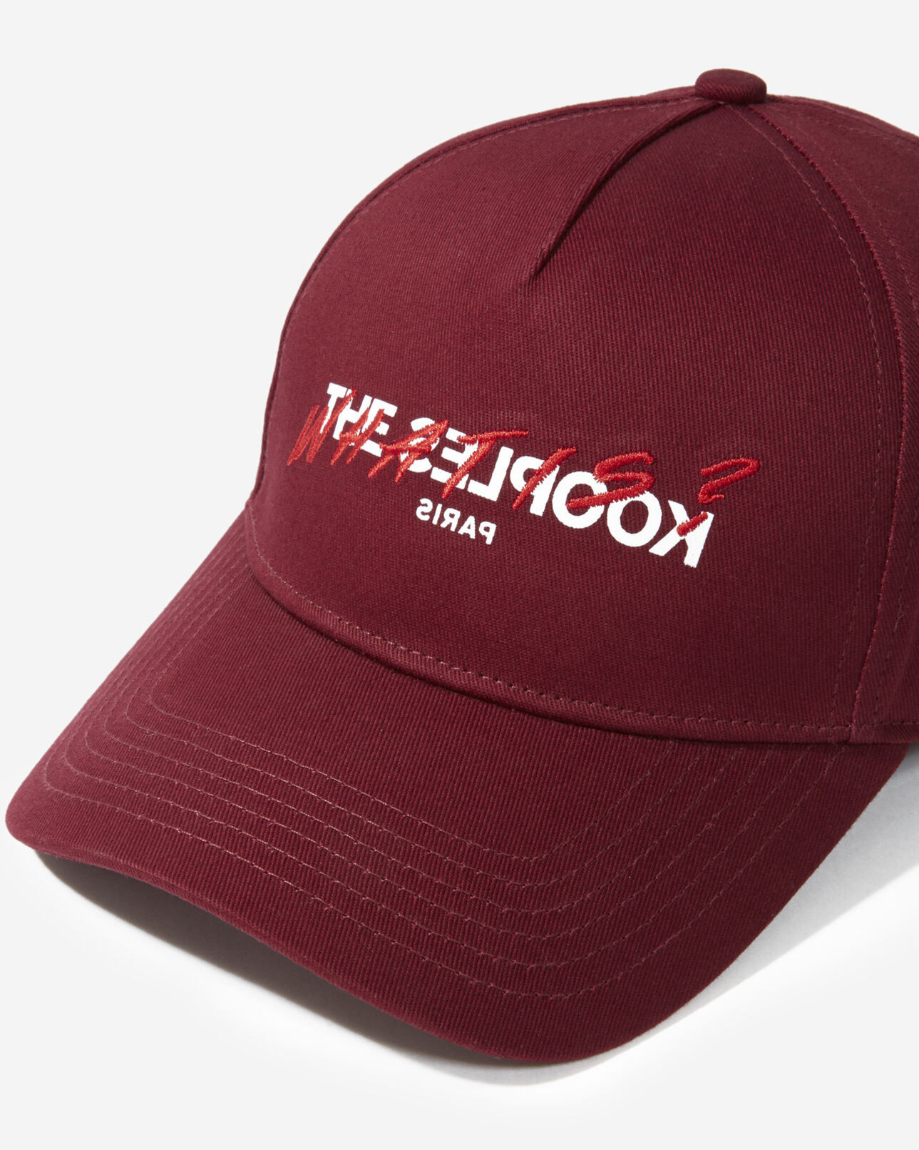The Kooples MIXTE BURGUNDY casquette coton bordeaux brodée what is